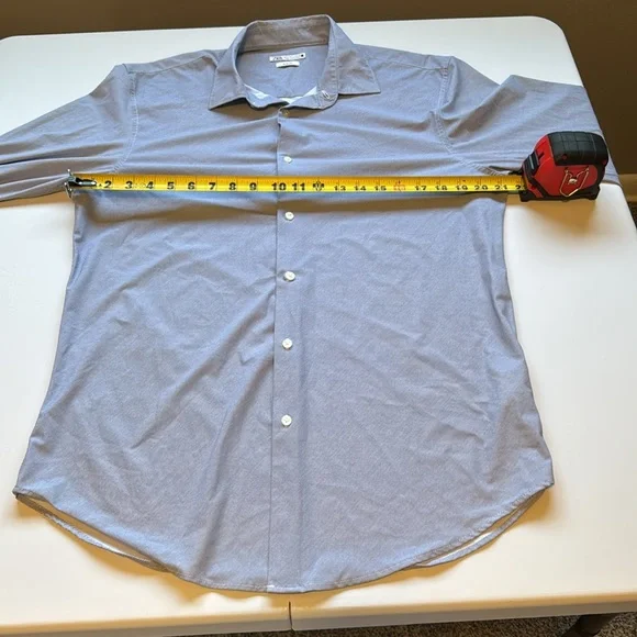 Zara Blue And White Stripe Dress Shirt Classic Professional Style - Picture 5 of 10